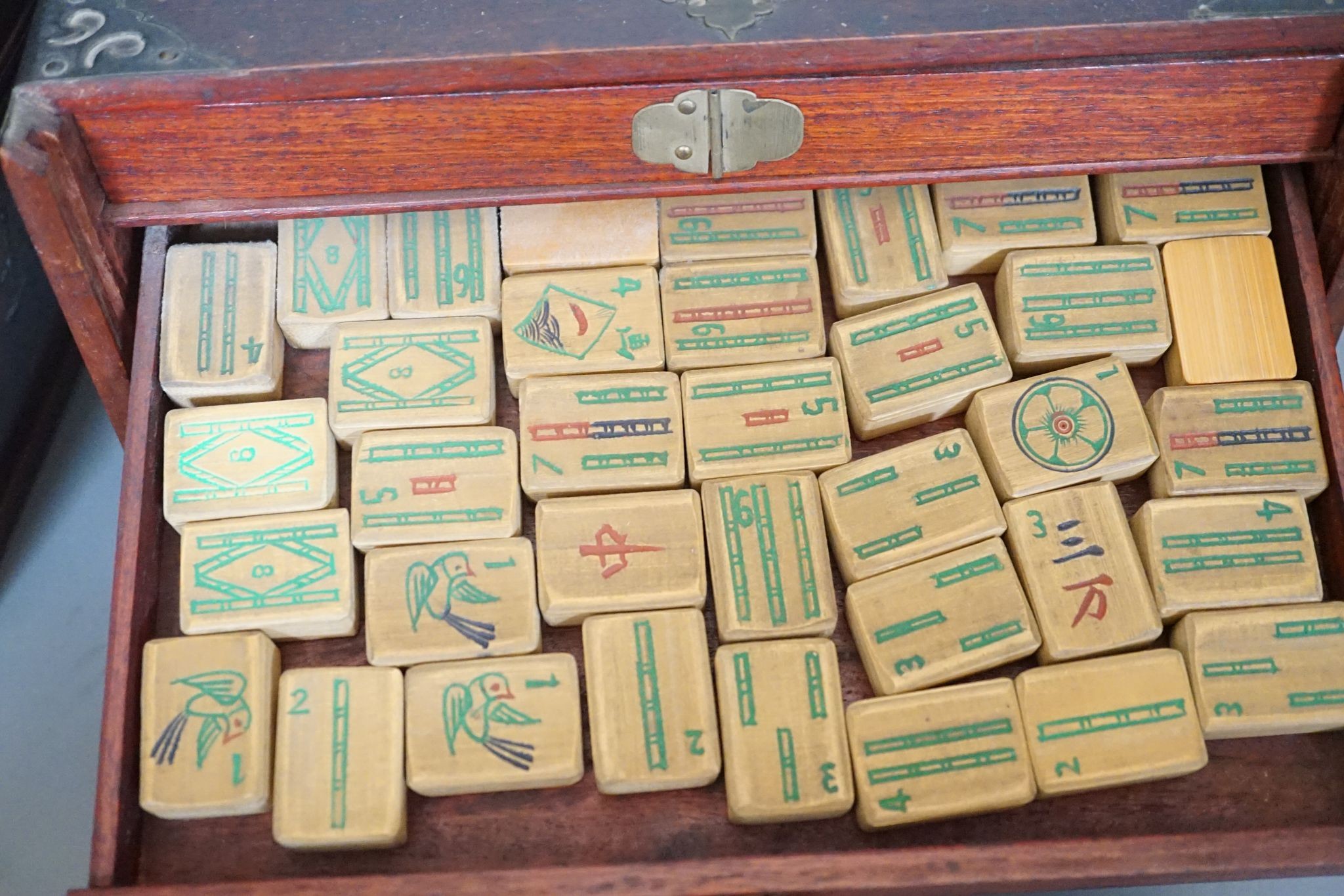 An early 20th century mahjong set